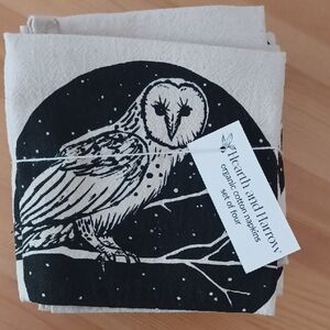 Owl Print Cotton Napkins